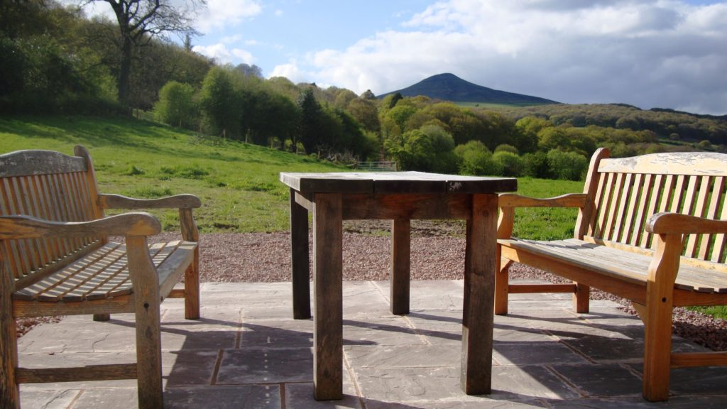 The stunning view from The Old Barn patio